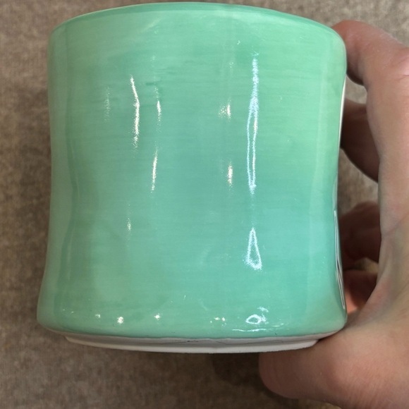 ANTHROPOLOGIE Green Monogram 'S' Ceramic Mug NEW WITH TAG - Picture 4 of 8